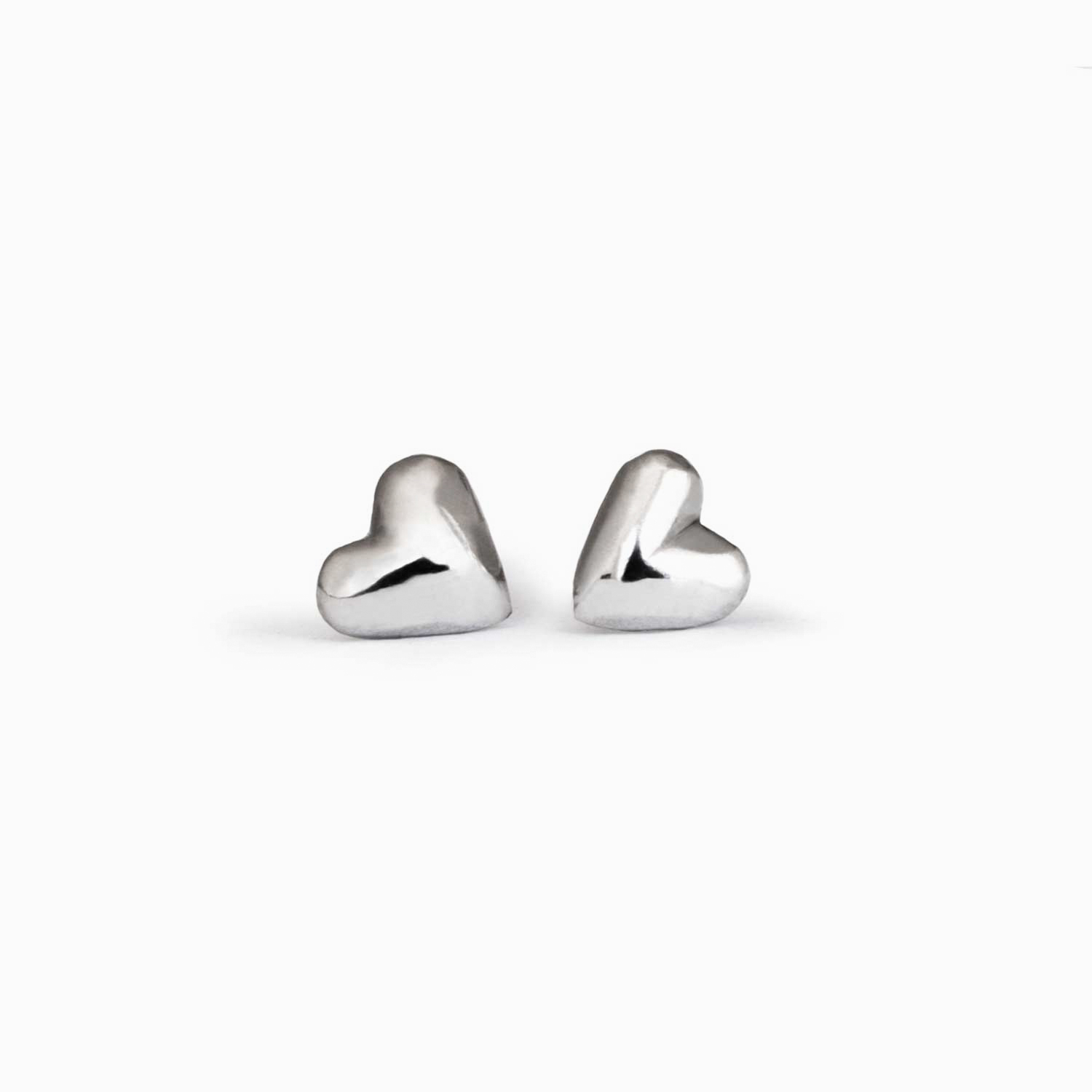 Sterling Silver Open Heart and Mini Heart Personalised Earrings | Bloom  Boutique