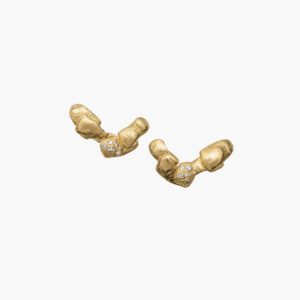 Folded Line Diamond náušnice