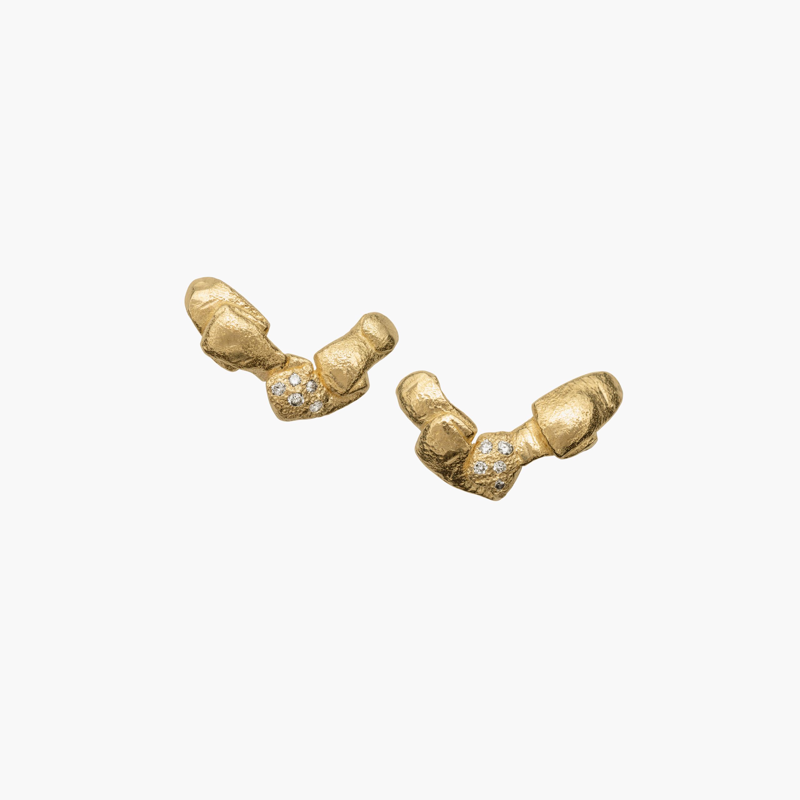 Folded Line Diamond náušnice