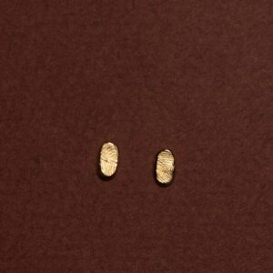 Náušnice otisk prstu oválný