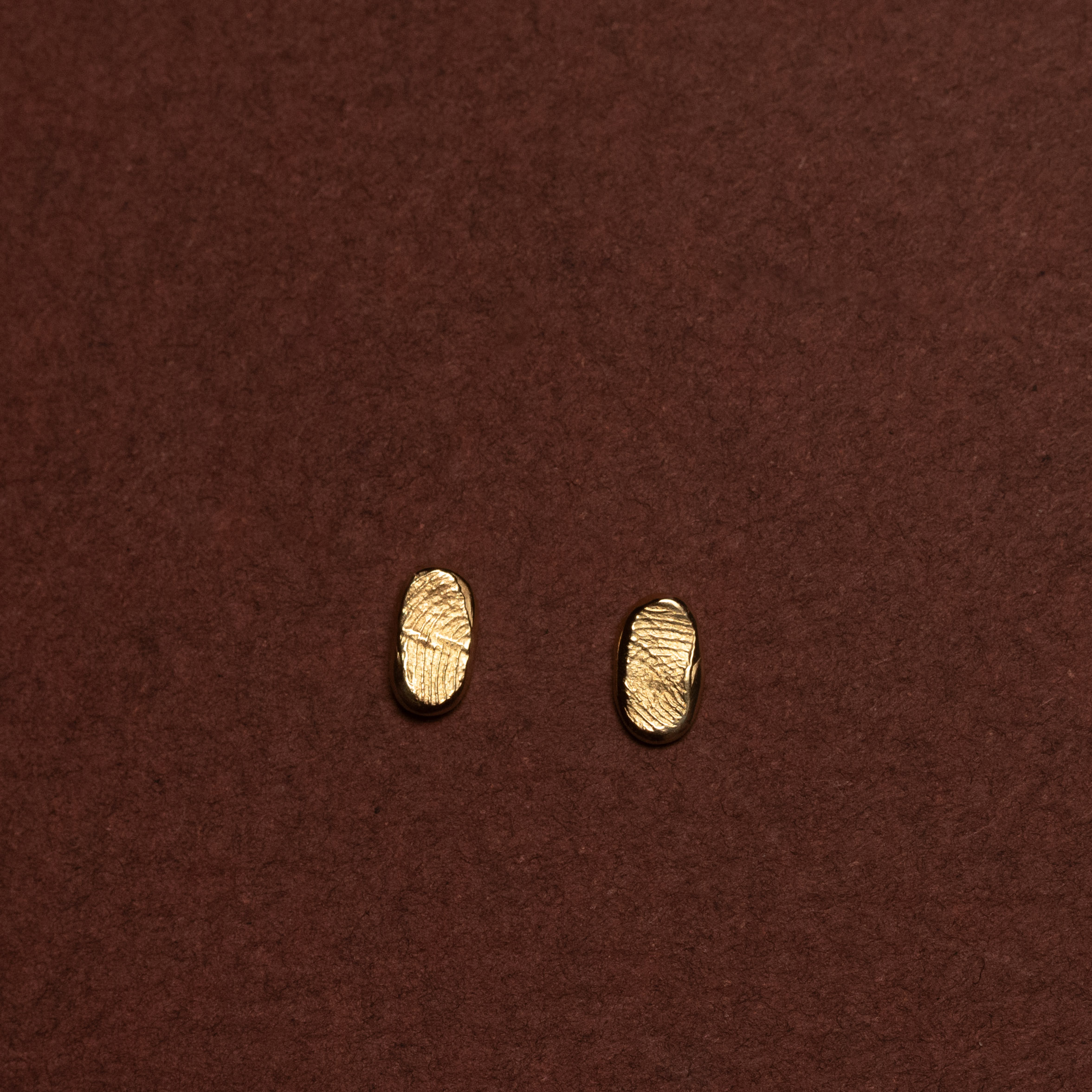 Náušnice otisk prstu oválný