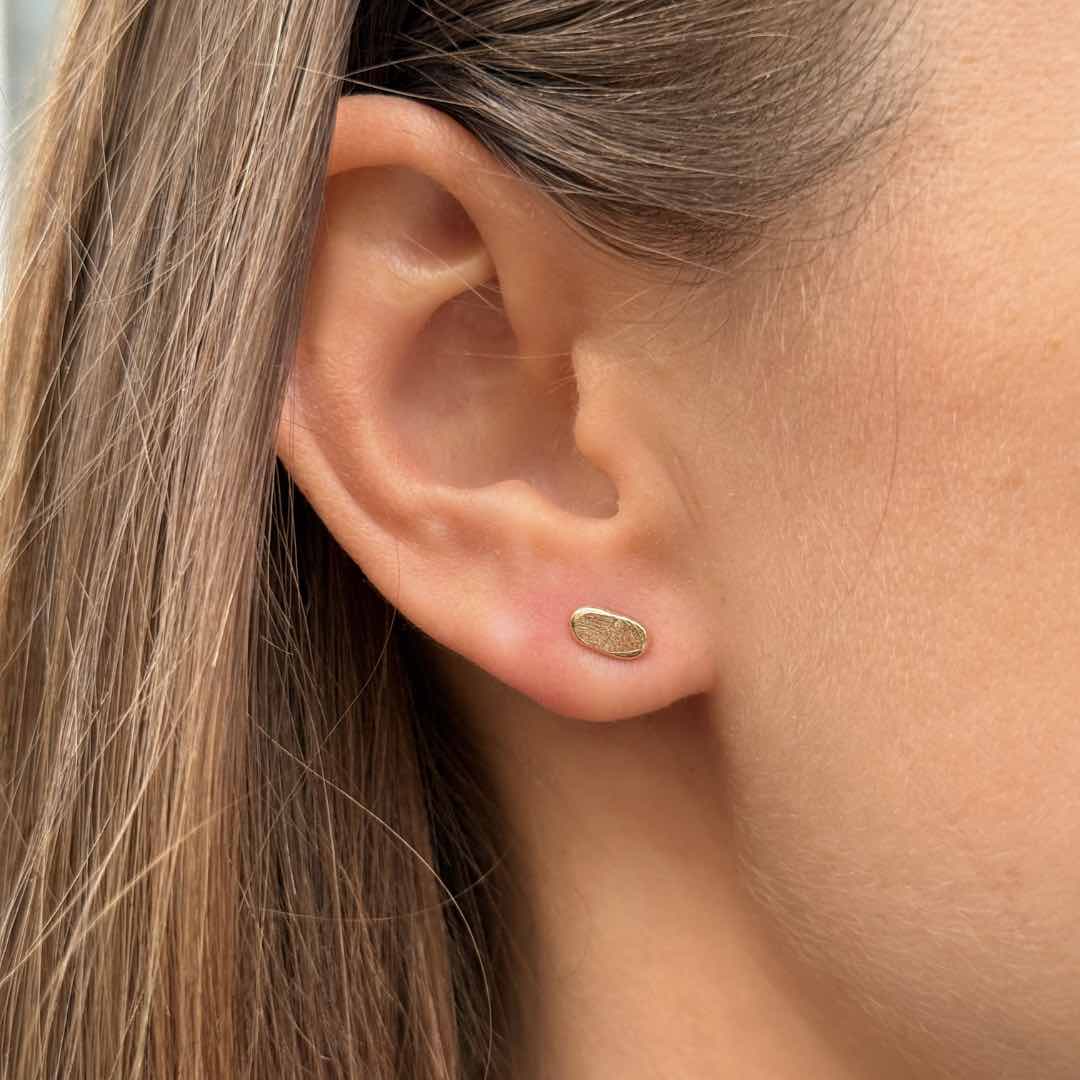 Náušnice otisk prstu oválný - Obrázek 2