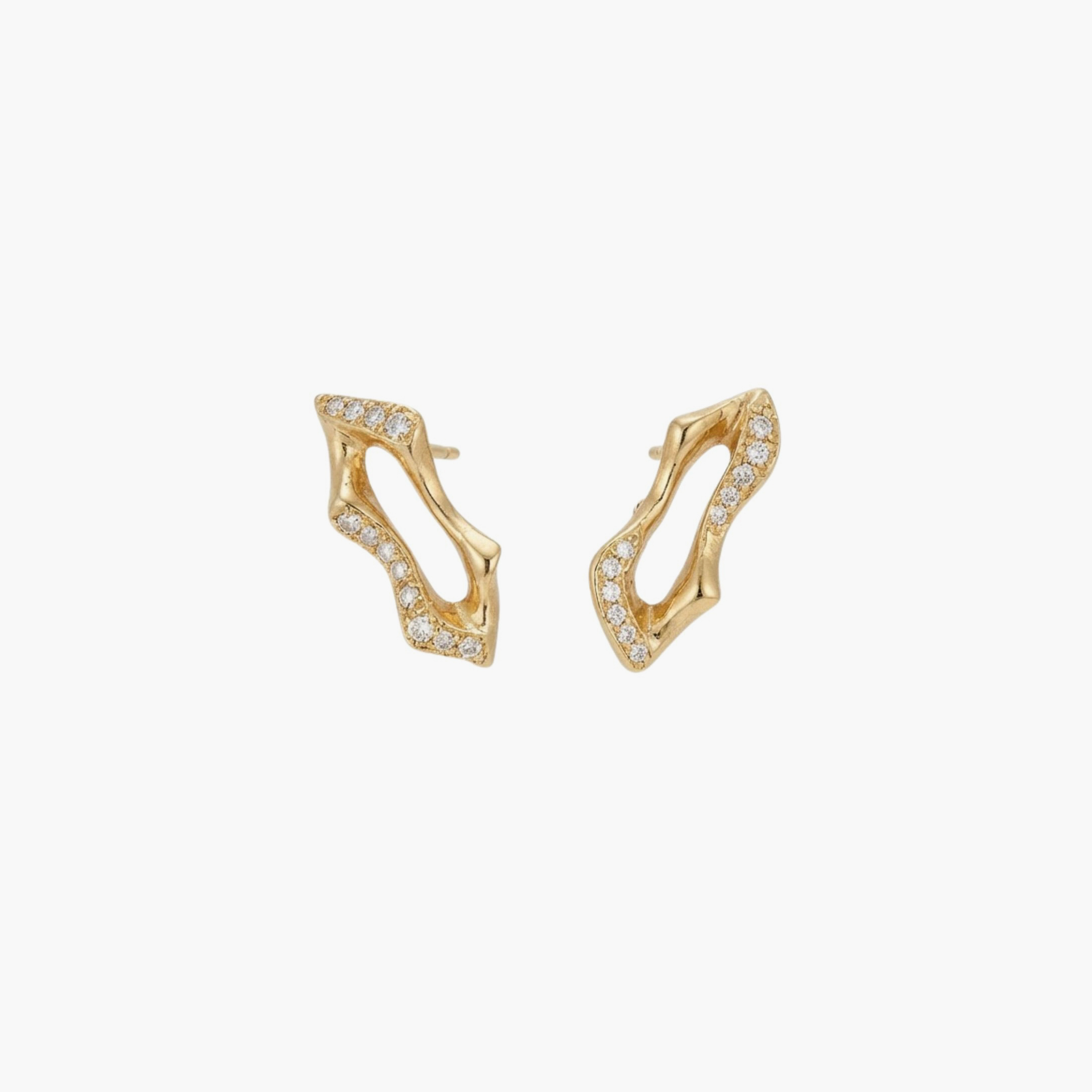Evolve Simple Pave náušnice